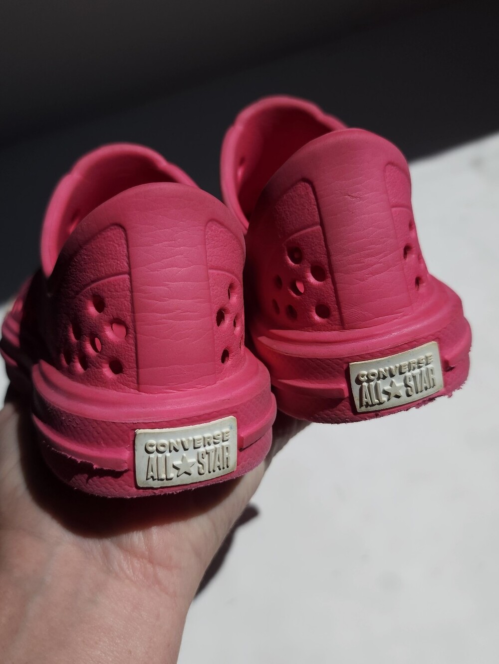 Converse All Star Pink Slip-On Toddler 9 Water Shoes Lightweight Low Top Crocs - Picture 11 of 11